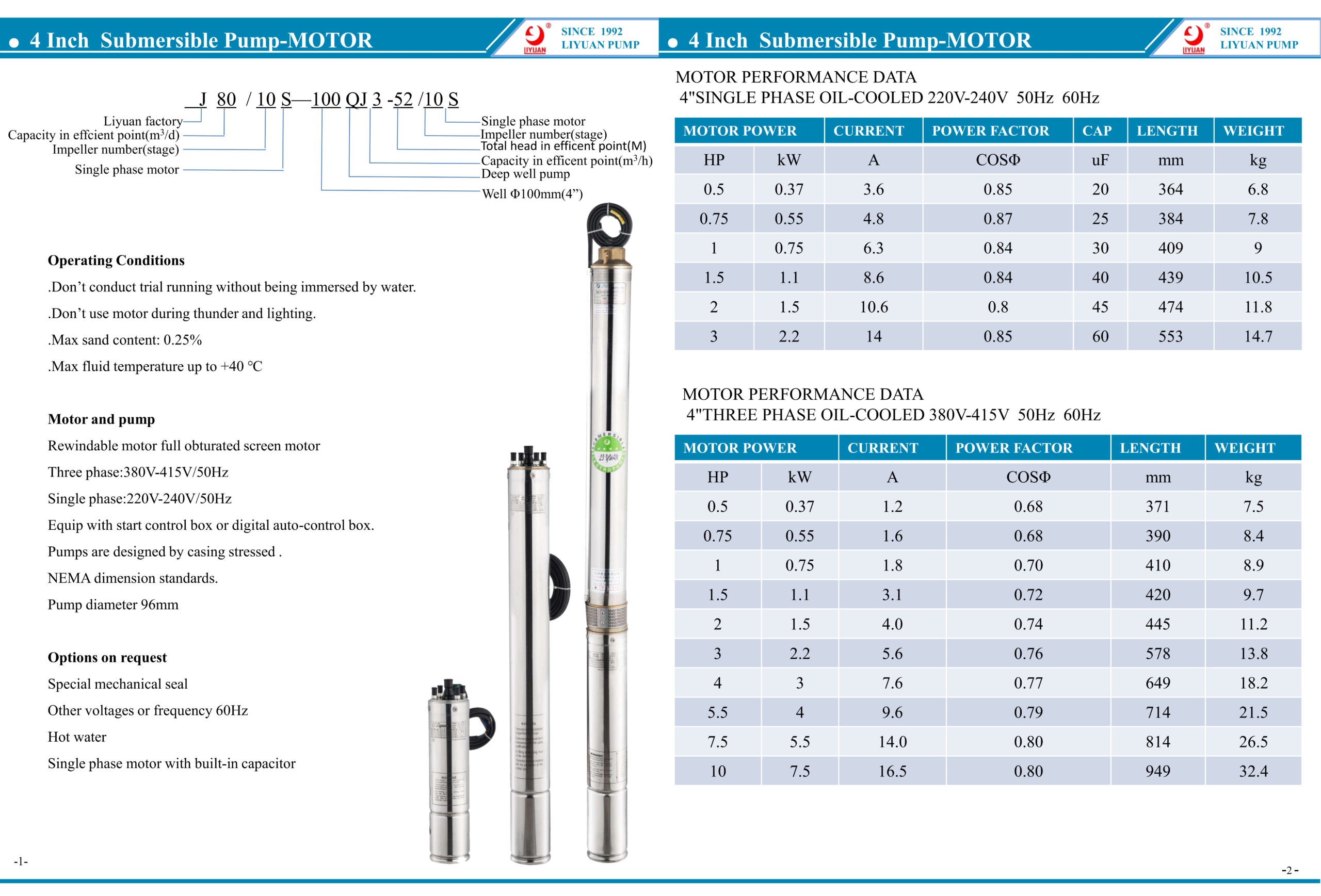4 Inch PC Impeller Qj Pump Water Pump