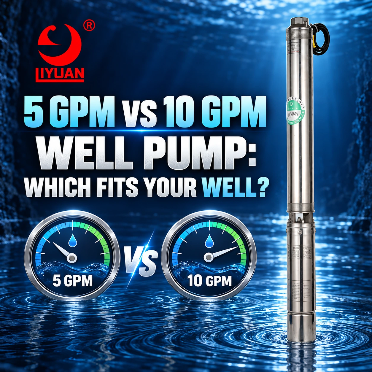 5 GPM Vs 10 GPM Well Pump Comparison Showing Flow And Head Differences At The Same Horsepower